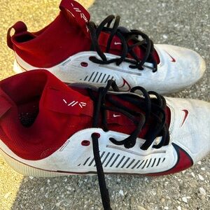 Nike Mens Maroon and White Vapor Cleats